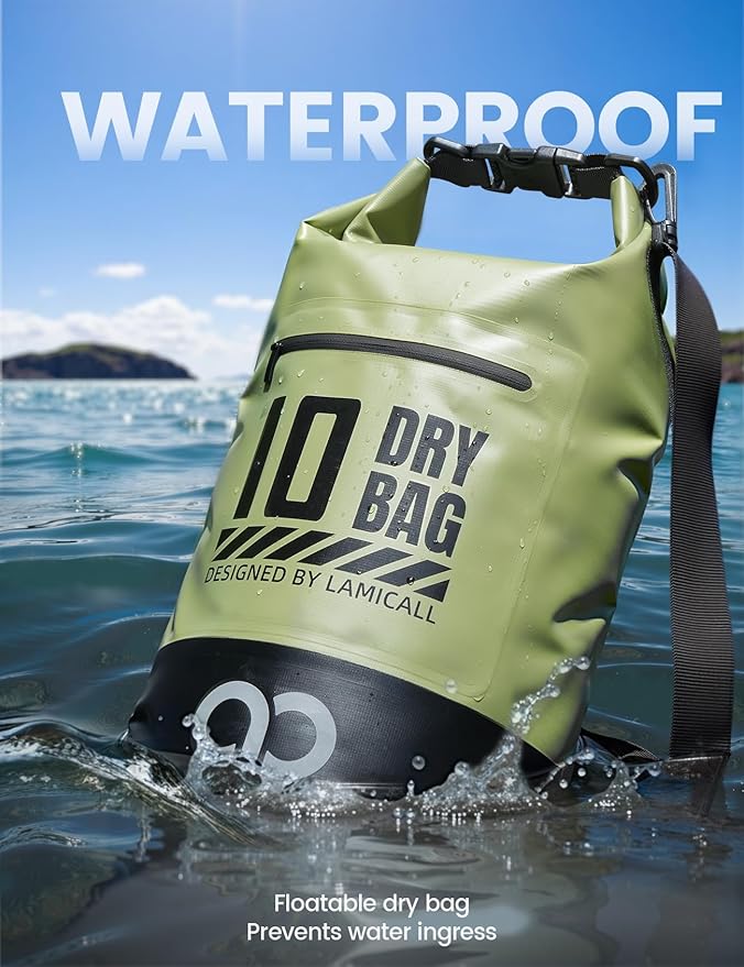 Lamicall Dry Bag Waterproof Backpack - 5L/10L/20L/30L/40L Large Water Proof Bag - Image 3