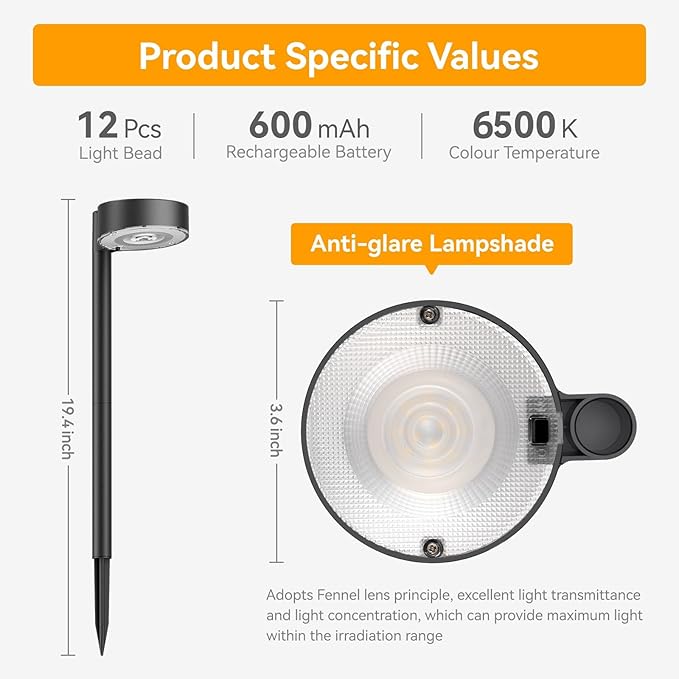 Ahaorigin 12 Pack Solar Pathway Lights Outdoor, 12 Brighter LED Solar Lights - Image 5