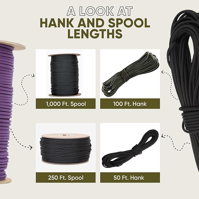 The Paracord Store | Type III 550 Paracord - 250 FT Spool - Image 5