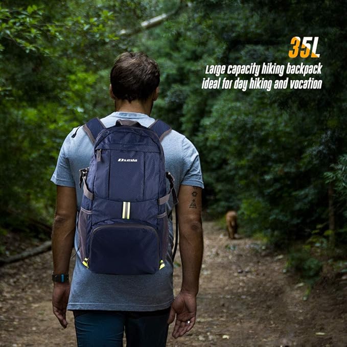 35L Lightweight Packable Backpack Waterproof Durable Hiking Travel Backpack - Image 6
