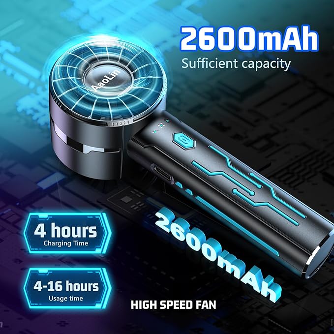 AaoLin 2pcs Portable Handheld Turbo Fan - Image 4