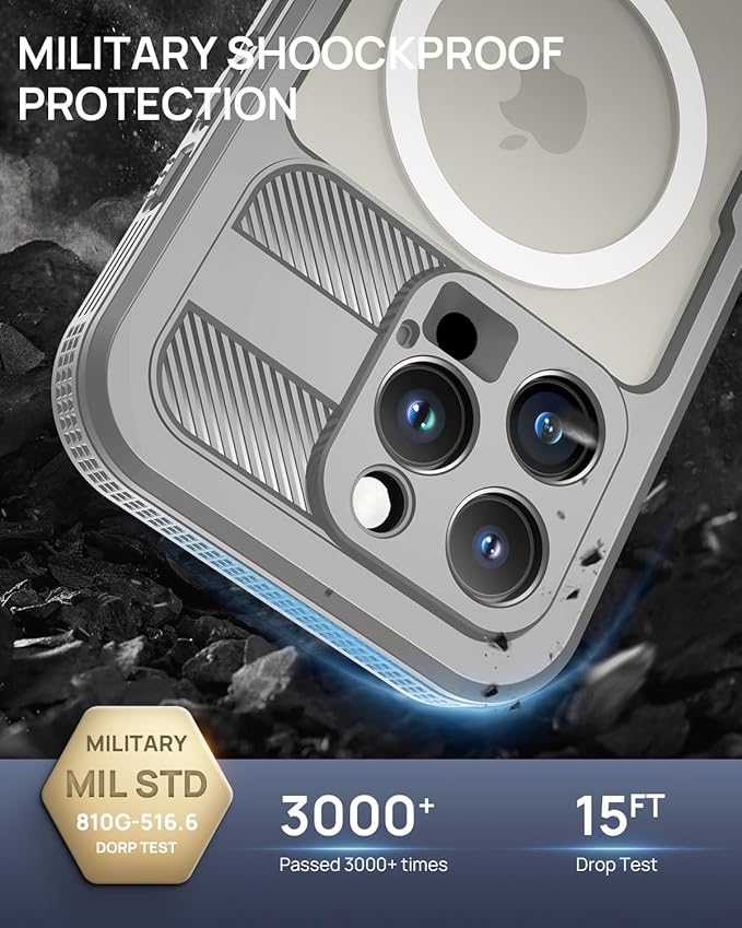 Lanhiem Magnetic for iPhone 16 Pro Case, IP68 Waterproof Dustproof Case - Image 5