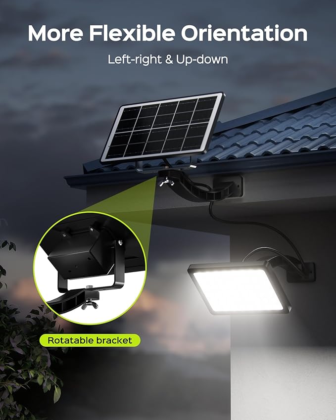 JACKYLED 1000 Lumens 299 LED Solar Lights Outdoor Bright Solar Dusk to Dawn - Image 8