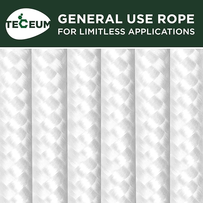 TECEUM Clothes Line & Flag Pole Rope – 1/4” & 3/8” – 90 FT | 150 FT – Strong - Image 9