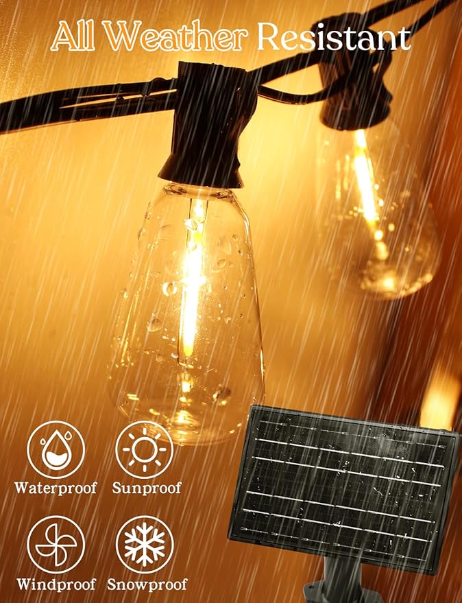 200ft Solar Outdoor String Lights - Image 3