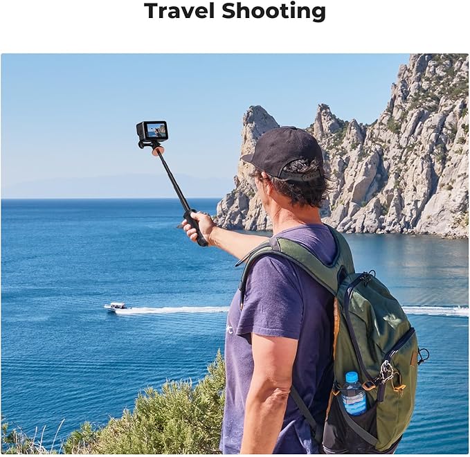K&F CONCEPT 33.5cm/13.2" Selfie Stick Tripod, Portable Vlog Handle Grip Action - Image 7