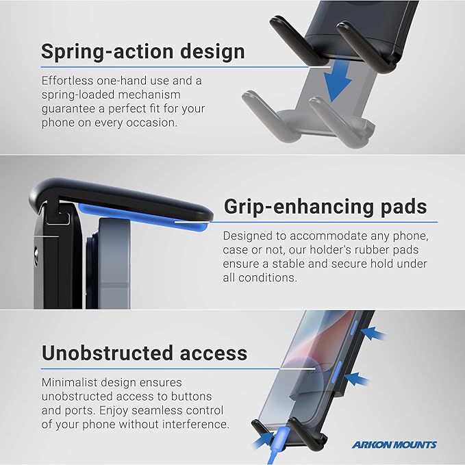 ARKON Mounts Adhesive Phone and Tablet Car and Truck Mount | Universal Phone - Image 4