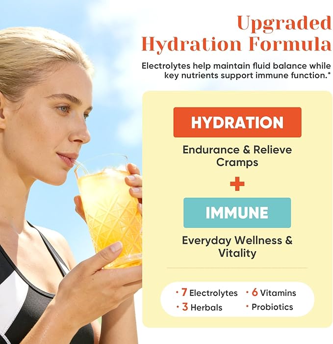 Venture Pal 2-in-1 Hydration + Immune Electrolytes Powder Packets - Image 2