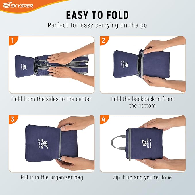 SKYSPER 10L Hiking Backpack Small Foldable Daypack Packable Lightweight Hiking - Image 5