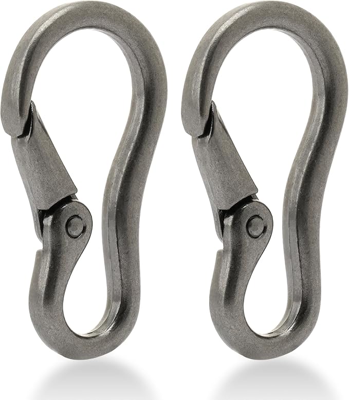 CRAFTMEMORE 2pcs 2 Inches Carabiner Spring Snap Hook Paracord Camping Keychain - Image 2