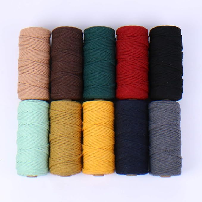 Dark Blue Cotton Macrame Cord, 3mm x 109Yards, Crafts & Decorative Projects - Image 6