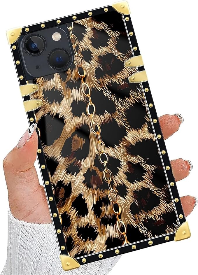Compatible with iPhone 13 Case, Seamless Gold Chain Leopard Luxury Golden - Image 5
