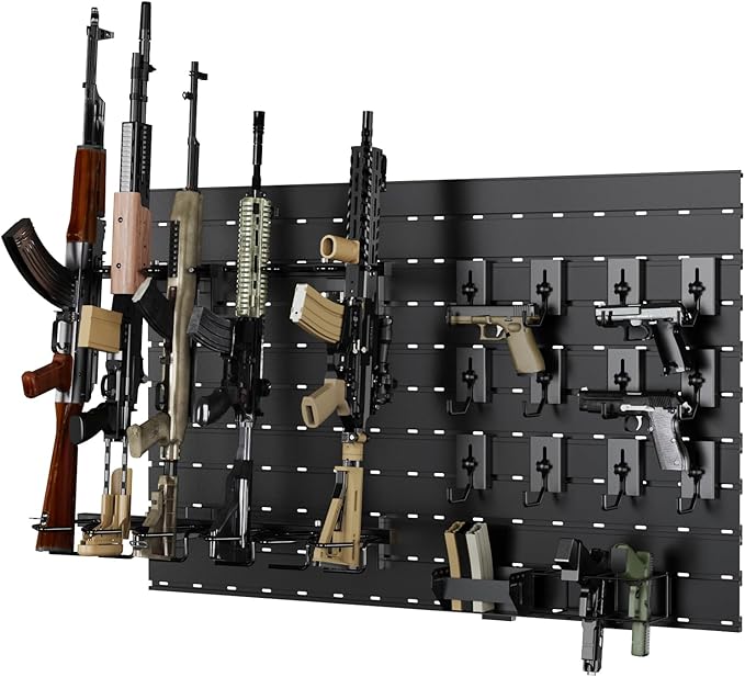 Gun Racks for Wall, Heavy-Duty Aluminium Slatwall Panels Gun Wall Mount Storage - Image 6