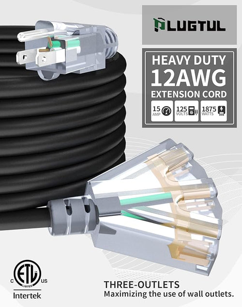 6Ft 12/3 Outdoor Extension Cord - Image 2