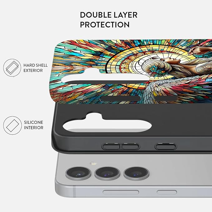 Compatible for Samsung Galaxy S25 Plus 5G Case, Dual Layer Heavy Duty 2 in 1 - Image 2