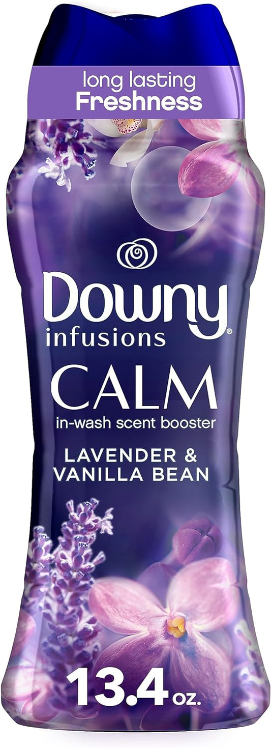 Downy Infusions In-Wash Laundry Scent Booster Beads, CALM, Soothing Lavender and Vanilla Bean, 13.4 oz