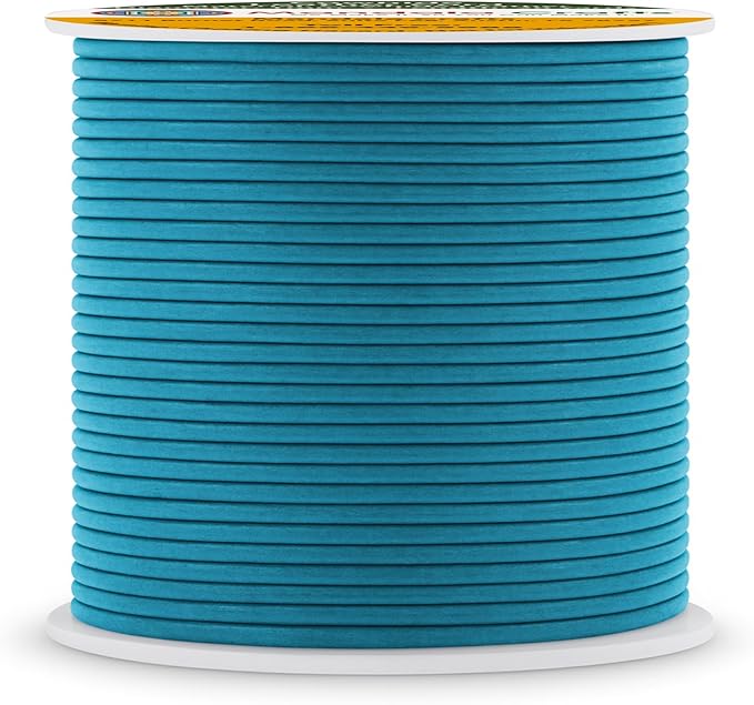 Mandala Crafts Round Genuine Teal Leather Cord - Image 2