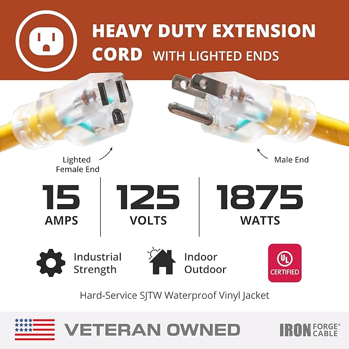 Iron Forge Cable Outdoor Extension Cord 50 Ft - Image 3