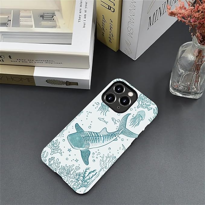 for iPhone 15 Pro Case, HH2 Ocean Whale Shark Hybrid 2 Layer Hard Shell - Image 5