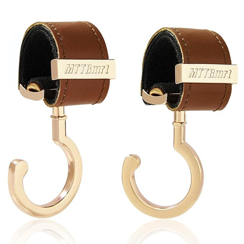 2 Pack Stroller Hooks, Strong Synthetic Leather Hook-and-Loop by MTTBmrt