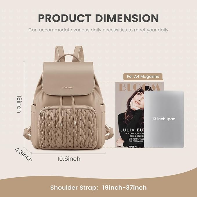 LOVEVOOK Backpack Purse for Women, Small Backpack for Women for Travel Work - Image 3