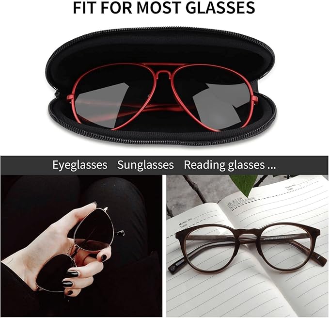 YANGqing United Kingdom Map Print Light Soft Shell Glasses Case Portable & - Image 5