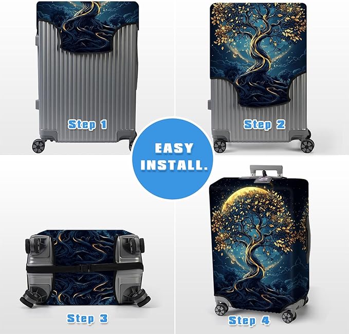 Luggage Cover Protector for 22-24 Inch Suitcases, TSA Approved Elastic Travel - Image 6