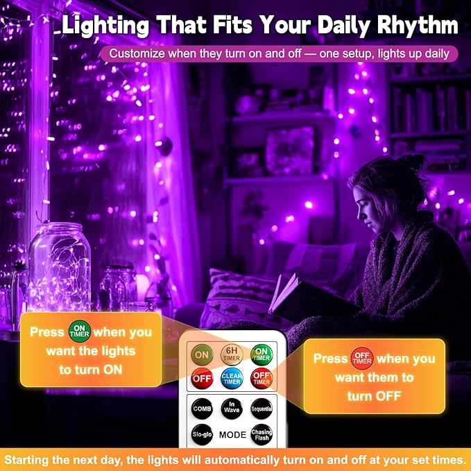 ZSJWL 6 Pack Rechargeable Fairy Lights - Image 3