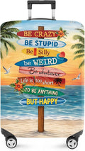 ANNA QUEEN Beach Quote Luggage Cover, Inspirational Summer Travel Suitcase by ANNAQUEEN