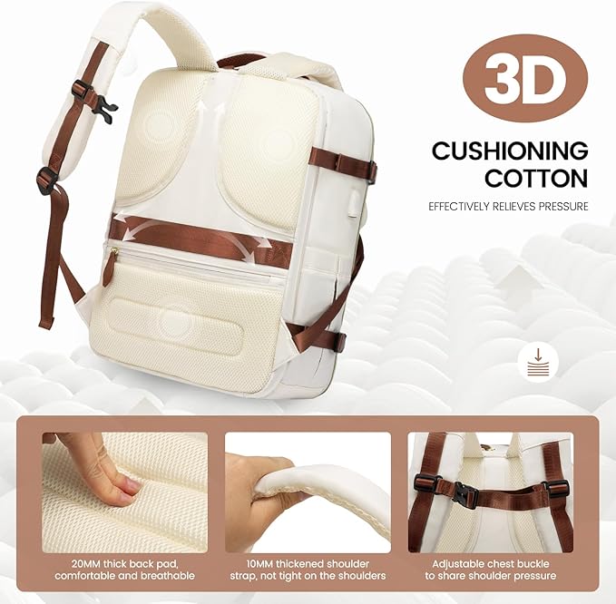 LOVEVOOK Travel Backpack for Women, 40L Carry On Backpack - Image 3