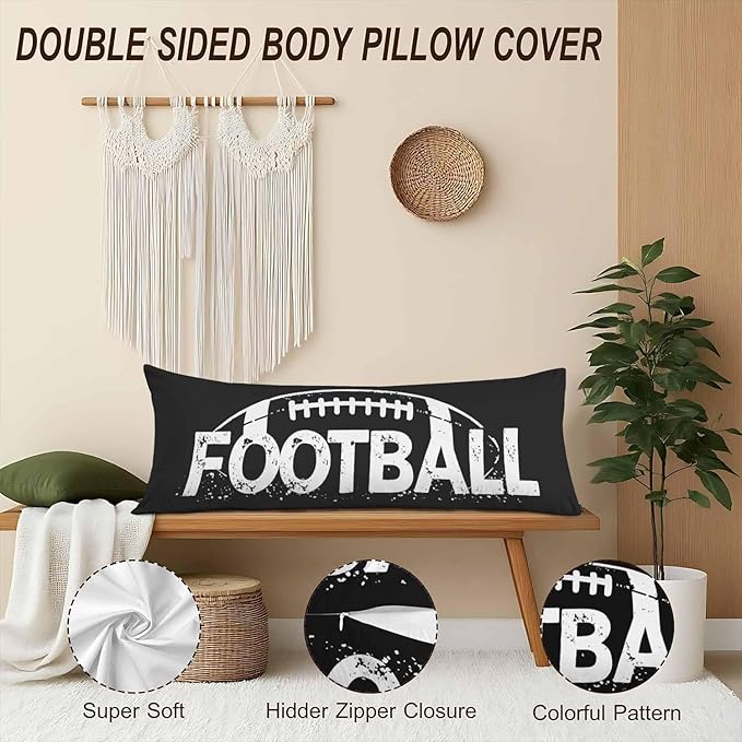Outdoor Pillows Body Pillow Cover American Football USA Soccer Lumbar Body - Image 4