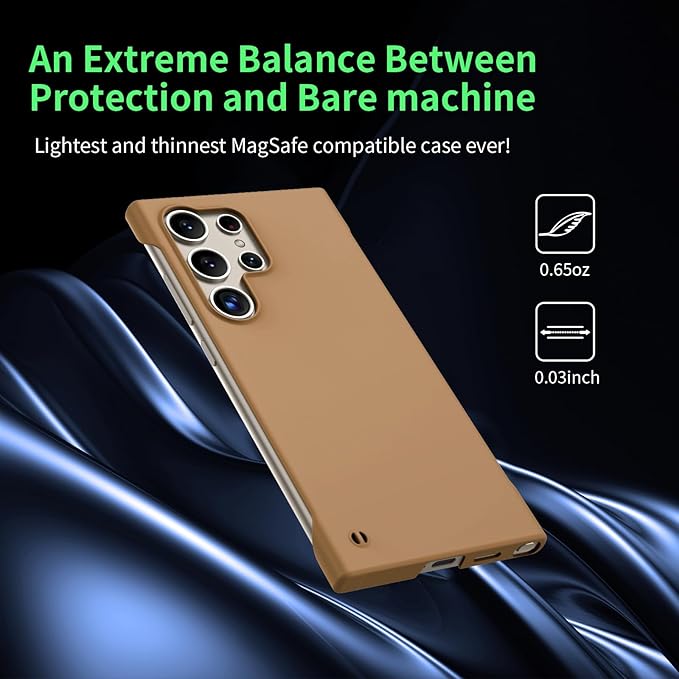 GRECAZO Slim Borderless for Samsung Galaxy S24 Ultra Phone Case 6.8" Ultra-Thin - Image 3