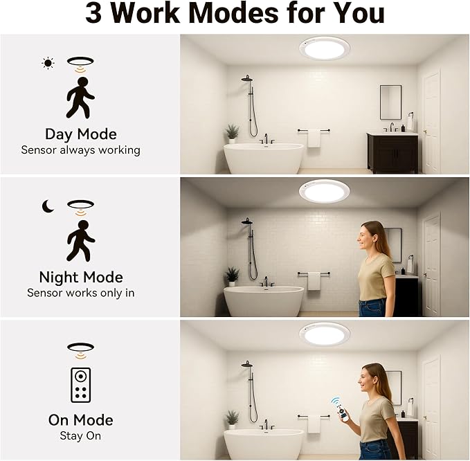 Rechargeable Ceiling Light, No Wiring Battery Operated Ceiling Lights - Image 9