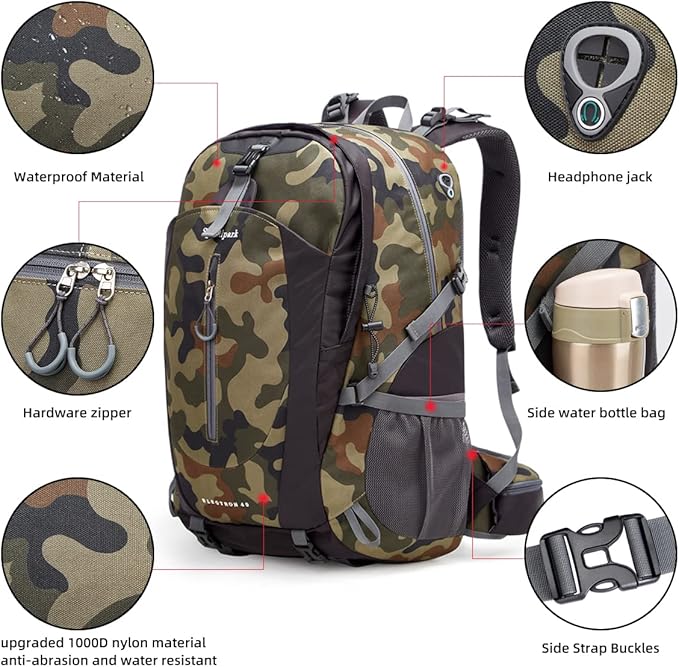 SPEEDPARK Hiking Backpack 40L Waterproof Hiking Daypack - Image 4
