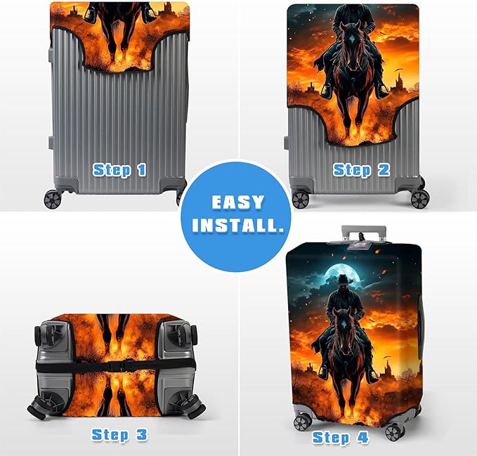 Luggage Cover Protector for 30-32 Inch Suitcases, TSA Approved Elastic Travel - Image 6