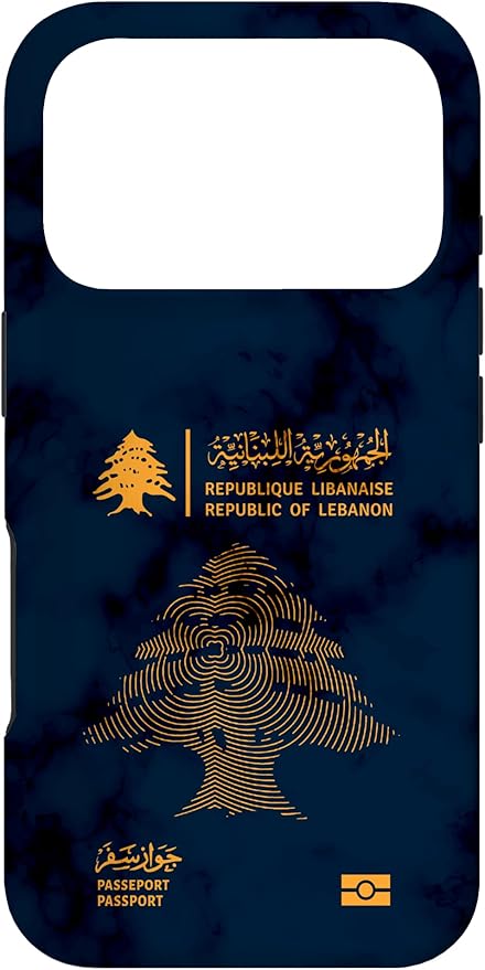 Lebanon, Lebanon Passport, Lebanon Flag, Lebanon map. Case by Unknown