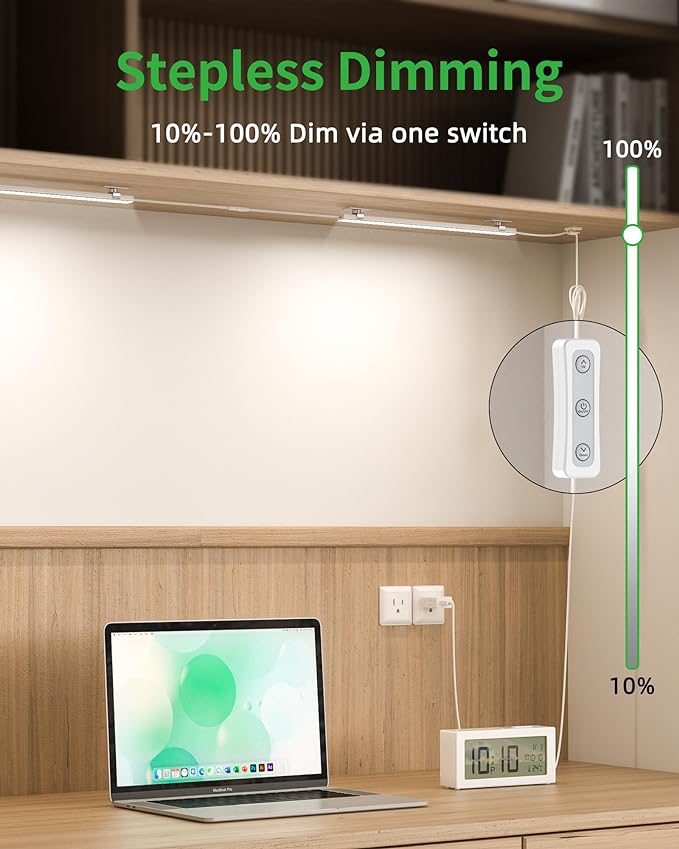 Under Cabinet Lighting Plug-in, Dimmable Under Counter Lights - Image 4