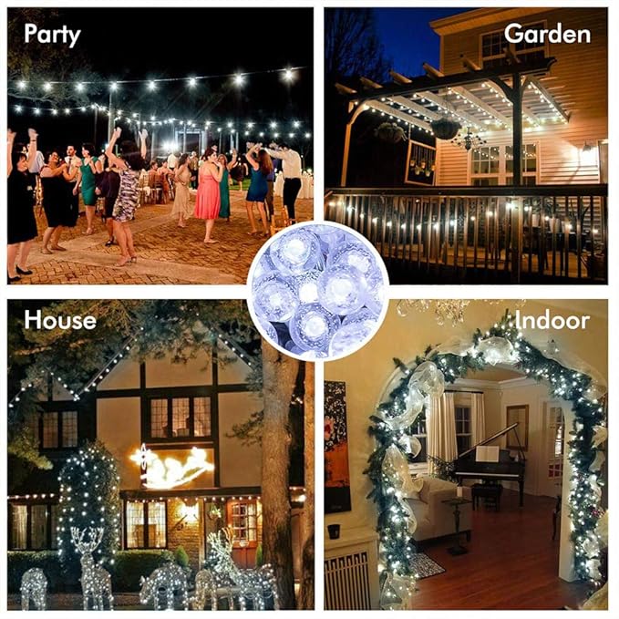 Metaku Outdoor String Lights Battery Operated 16.4ft 50LED Fairy Lights - Image 6