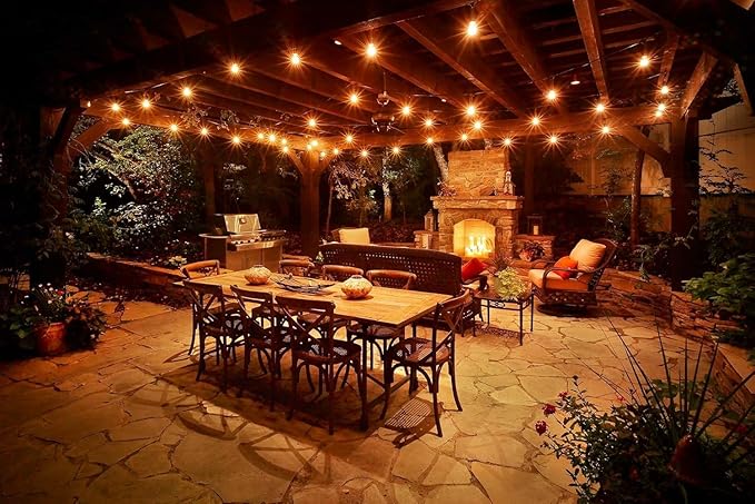 Lampat String Lights, LED 100 Light Bulbs, 100Ft G40 Globe String Lights - Image 7