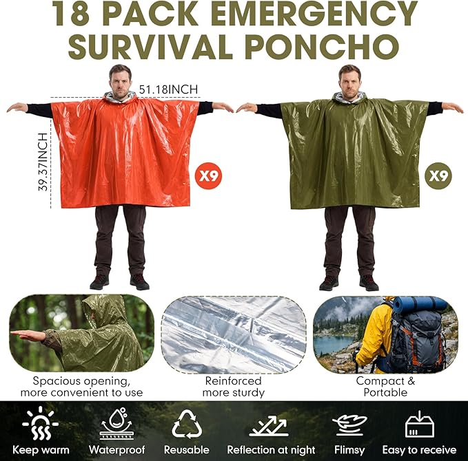 Tellegloww Emergency Ponchos - Image 2