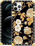 Compatible with iPhone 11 Pro Max Case, Blooming Rose Golden Flower Luxury by Unknown