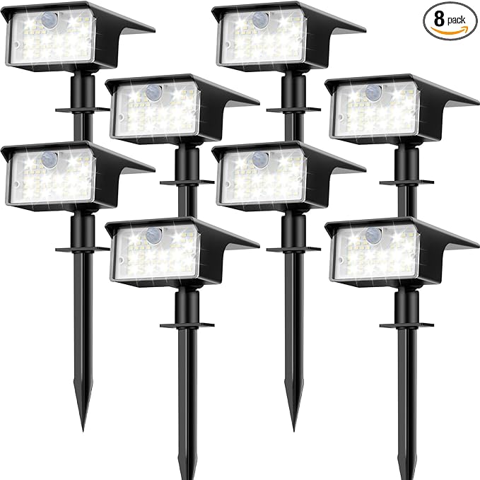 nipify 8 Pack Solar Spot Lights Outdoor by Nipify
