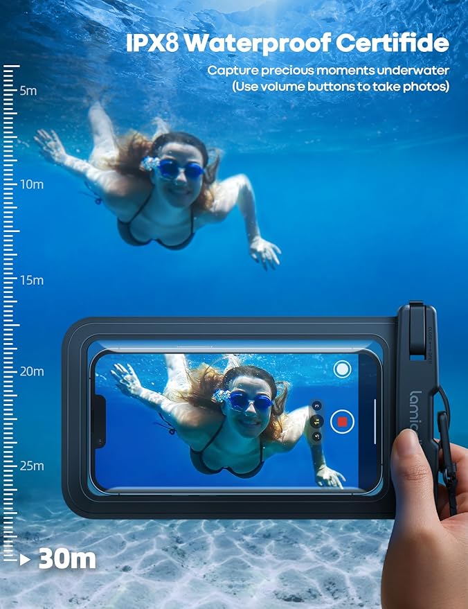 Lamicall Waterproof Phone Pouch Case Bag - Image 3
