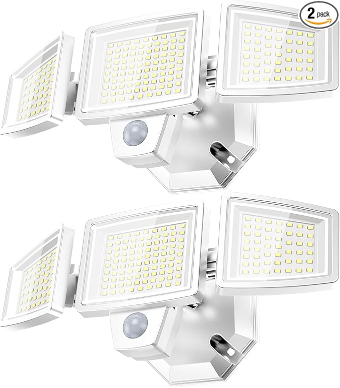 LED Security Lights Motion Sensor Outdoor Lights, 6500K Daylight, IP65 by Lightupyourwayhome
