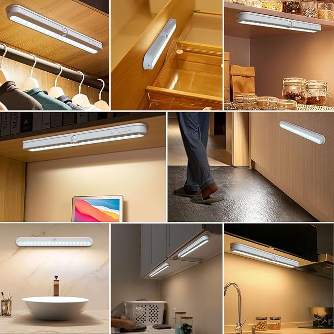 BLS Under Cabinet Lighting, 2200mah Rechargeable Closet Lights Motion Sensored - Image 7