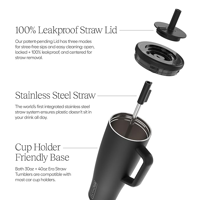 BrüMate Era 40 oz Tumbler with Handle and Straw | 100% Leakproof Insulated - Image 2