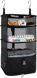 Surblue Hanging Closet Storage Bag Collapsible 3-Shelf Washable Oxford Fabric by SURBLUE