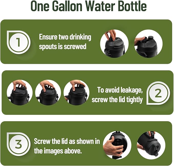 Hydraful Gallon Water Bottle, 128 oz Large Insulated Stainless Steel Sports - Image 9