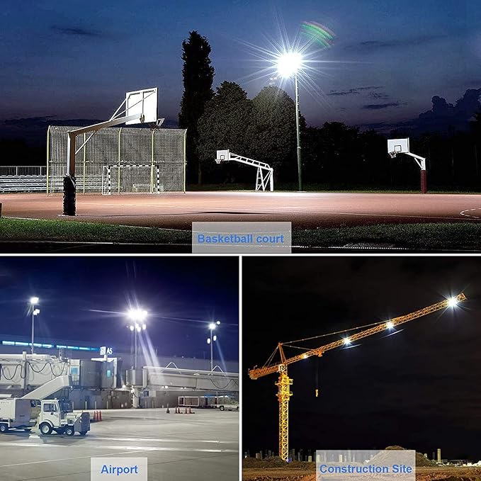 600W 2pack LED Stadium Flood Lights, 67500LM Super Bright LED Arena Outdoor - Image 7