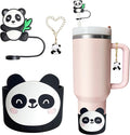 Silicone Boot for Stanley 40oz Tumbler, Panda Straw Cover Bottom Protector by Unknown